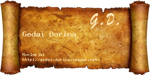 Gedai Dorina névjegykártya